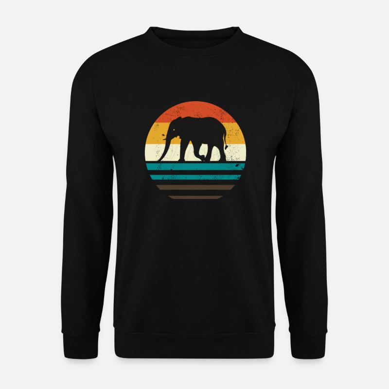 Elephant retro - Unisex Sweatshirt - black