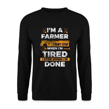 Agriculteur agriculteur - Sweat-shirt Unisexe - noir - Devant - Alina (178cm) & Michal (187cm)