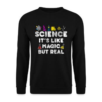 Wissenschaft - Unisex Pullover - Schwarz - Vorne - Alina (178cm) & Michal (187cm)