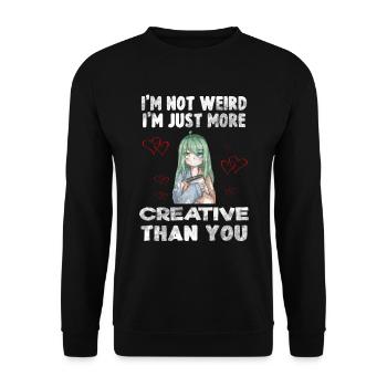 Anime - Unisex Sweatshirt - black - Front - Alina (178cm) & Michal (187cm)
