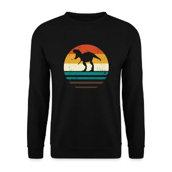 Dinosaurier - Unisex Pullover - Schwarz - Vorne - Alina (178cm) & Michal (187cm)