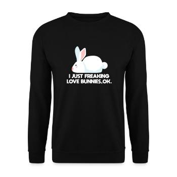 Hare - Unisex Sweatshirt - black - Front - Alina (178cm) & Michal (187cm)