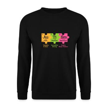 Autism Autist Asperger Syndrome Autism Gift - Unisex Sweatshirt - black - Front - Alina (178cm) & Michal (187cm)