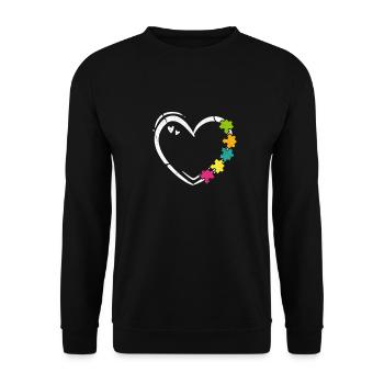 autism - Unisex Sweatshirt - black - Front - Alina (178cm) & Michal (187cm)