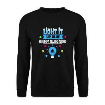 autism - Unisex Sweatshirt - black - Front - Alina (178cm) & Michal (187cm)