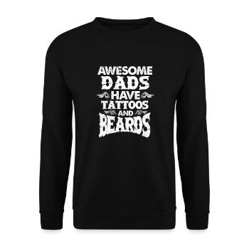 Vater Bart Tattoos - Unisex Pullover - Schwarz - Vorne - Alina (178cm) & Michal (187cm)