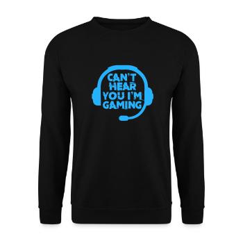 Jeu Headphone Gamer Gamer Jeu cadeau - Sweat-shirt Unisexe - noir - Devant - Alina (178cm) & Michal (187cm)