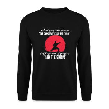 Karate - Unisex Pullover - Schwarz - Vorne - Alina (178cm) & Michal (187cm)