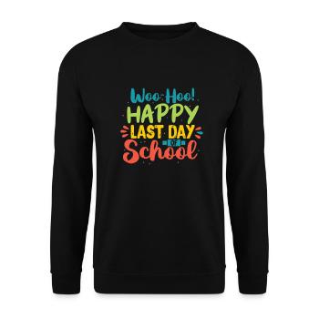 School Graduation Graduation Gift - Unisex Sweatshirt - black - Front - Alina (178cm) & Michal (187cm)
