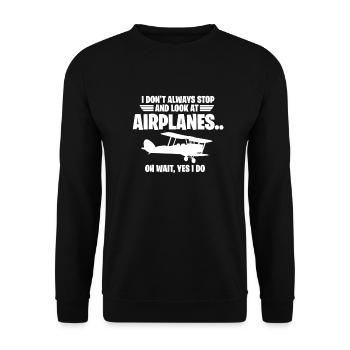 Avions - Sweat-shirt Unisexe - noir - Devant - Alina (178cm) & Michal (187cm)