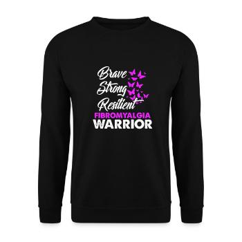 Fibromyalgie - Unisex Pullover - Schwarz - Vorne - Alina (178cm) & Michal (187cm)