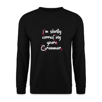 Cadeau de l'examen d'enseignant - Sweat-shirt Unisexe - noir - Devant - Alina (178cm) & Michal (187cm)