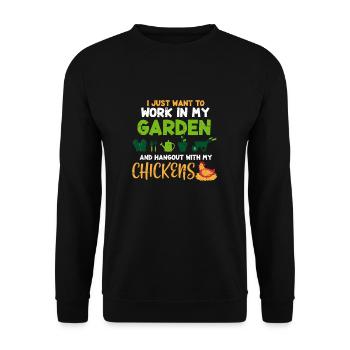 Garden chicken coop - Unisex Sweatshirt - black - Front - Alina (178cm) & Michal (187cm)