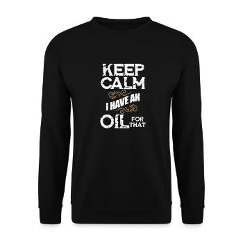 Aromatherapy Essential Oil Essence Gift - Unisex Sweatshirt - black - Front - Alina (178cm) & Michal (187cm)