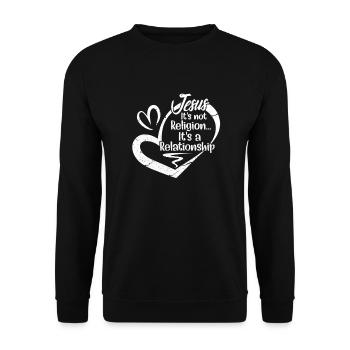 Jesus - Unisex Sweatshirt - black - Front - Alina (178cm) & Michal (187cm)