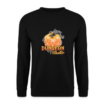 D20 Dice Fantasy Jeu de rôle Cadeau de jeu de rôle - Sweat-shirt Unisexe - noir - Devant - Alina (178cm) & Michal (187cm)