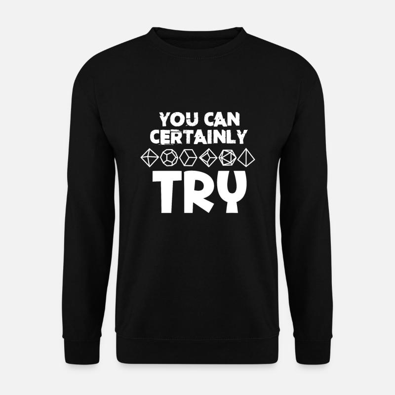 D20 Würfel Fantasy Rollenspiel Gaming Geschenk - Unisex Pullover - Schwarz