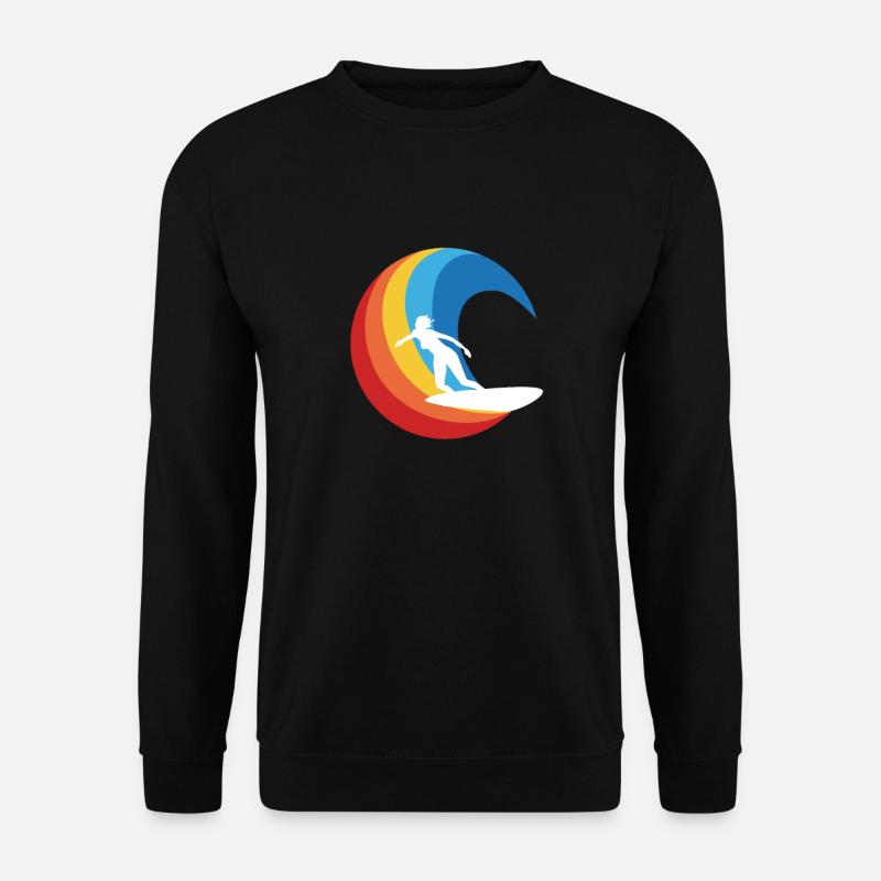 Surfergirl Surfen Surfbrett Wellenreiten Geschenk - Unisex Pullover - Schwarz