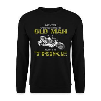 Bike Trike Chopper Motorrad - Unisex Pullover - Schwarz - Vorne - Alina (178cm) & Michal (187cm)