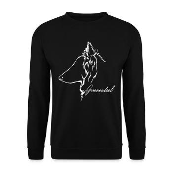 GROENENDAEL Profil Chiens Wilsigns - Sweat-shirt Unisexe - noir - Devant - Alina (178cm) & Michal (187cm)