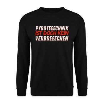 Pyrotechnik ist doch kein Verbrechen Balkon Ultra - Unisex Pullover - Schwarz - Vorne - Alina (178cm) & Michal (187cm)