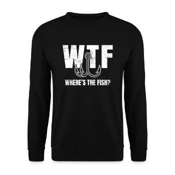 Drôle pêcheur, dire, cadeau, hameçon - Sweat-shirt Unisexe - noir - Devant - Alina (178cm) & Michal (187cm)