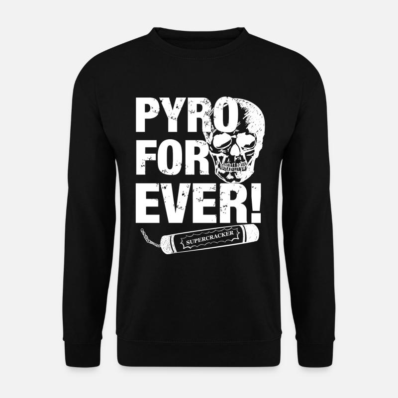Crâne de pétard pyro - Sweat-shirt Unisexe - noir