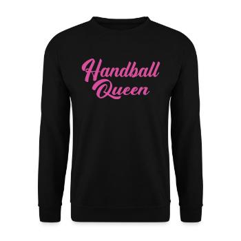 Handball Joueur Handball Queen Outfit - Sweat-shirt Unisexe - noir - Devant - Alina (178cm) & Michal (187cm)