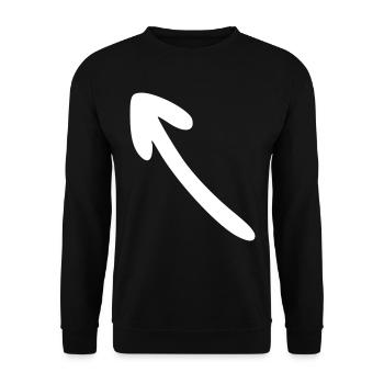 Flèche dessin esquisse blanc - Sweat-shirt Unisexe - noir - Devant - Alina (178cm) & Michal (187cm)