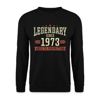 Légendaire depuis 1973 - Sweat-shirt Unisexe - noir - Devant - Alina (178cm) & Michal (187cm)