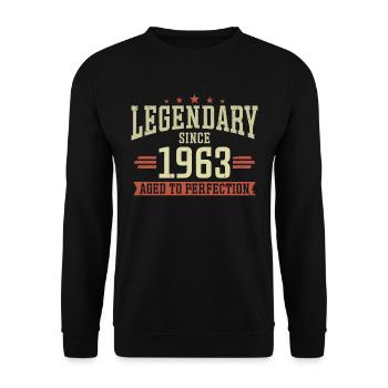 Legendär seit 1963 - Unisex Pullover - Schwarz - Vorne - Alina (178cm) & Michal (187cm)