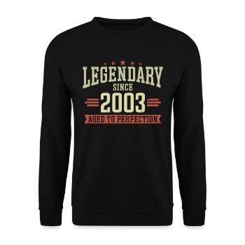 Legendär seit 2003 - Unisex Pullover - Schwarz - Vorne - Alina (178cm) & Michal (187cm)