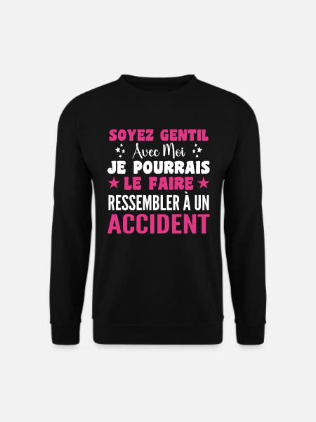 Krankenschwester sei nett zu mir, Krankenschwester-Humor - Unisex Pullover - Schwarz