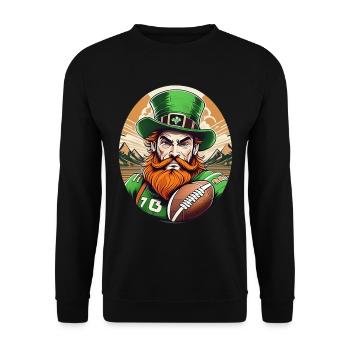 St. Patrick’s Day Shamrock Football américain - Sweat-shirt Unisexe - noir - Devant - Alina (178cm) & Michal (187cm)