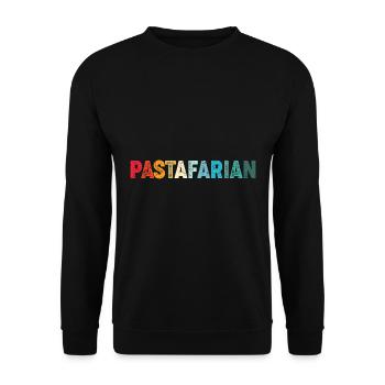 Flying Spaghetti Monster Pastafari FSM Atheist - Unisex Pullover - Schwarz - Vorne - Alina (178cm) & Michal (187cm)