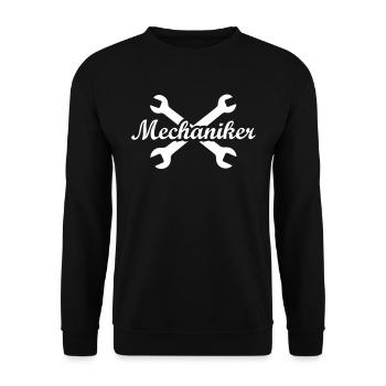 Clé à fourche mécanicien - Sweat-shirt Unisexe - noir - Devant - Alina (178cm) & Michal (187cm)