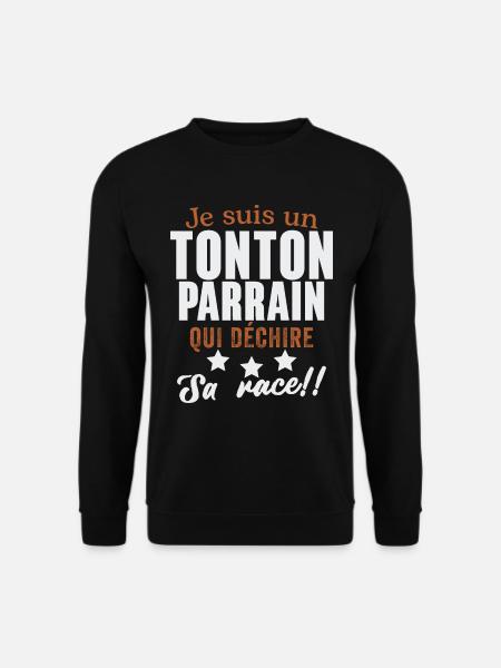 Je suis un tonton parrain qui déchire cadeau - Sweat-shirt Unisexe - noir