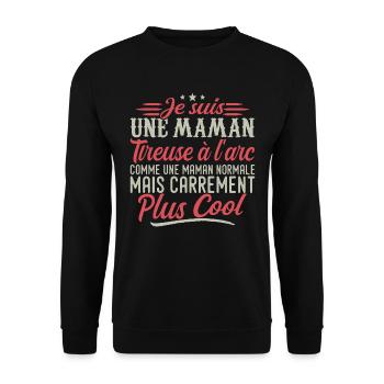 I'm a Archery Mom, Downright Cool - Unisex Sweatshirt - black - Front - Alina (178cm) & Michal (187cm)