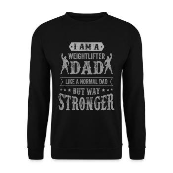 Père de formation d'entraînement de musculation homme disant - Sweat-shirt Unisexe - noir - Devant - Alina (178cm) & Michal (187cm)