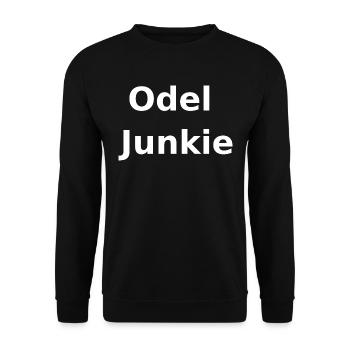 Odel Junkie bayerisch Bauer - Unisex Pullover - Schwarz - Vorne - Alina (178cm) & Michal (187cm)