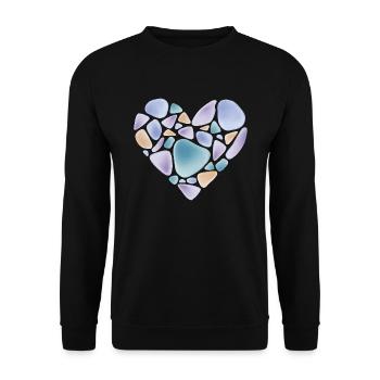 Kletterer Klettern Herz Bouldern Climbing - Unisex Pullover - Schwarz - Vorne - Alina (178cm) & Michal (187cm)