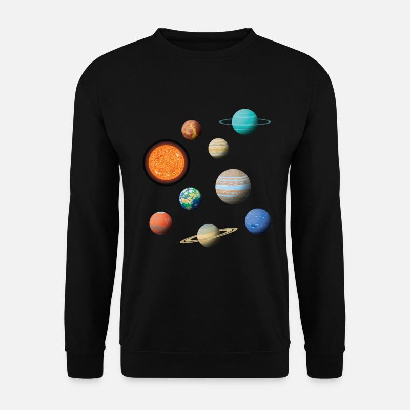Weltraum Sonnensystem Universum Planeten - Unisex Pullover - Schwarz