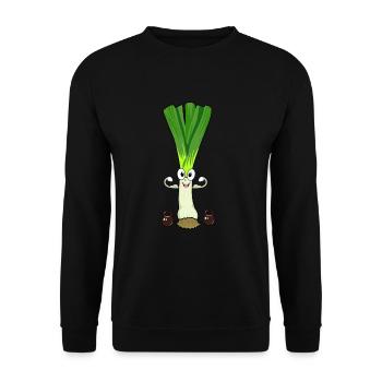 Active Fitness Leek - Unisex Sweatshirt - black - Front - Alina (178cm) & Michal (187cm)