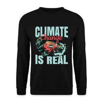 Changement climatique Protection de l’environnement Idée cadeau de protection de la nature - Sweat-shirt Unisexe - noir - Devant - Alina (178cm) & Michal (187cm)