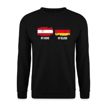 Accueil Allemagne sang Drapeau de l'Autriche - Sweat-shirt Unisexe - noir - Devant - Alina (178cm) & Michal (187cm)