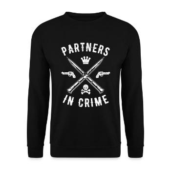 Partners In Crime Best Friends Girlfriends Couples - Unisex Sweatshirt - black - Front - Alina (178cm) & Michal (187cm)