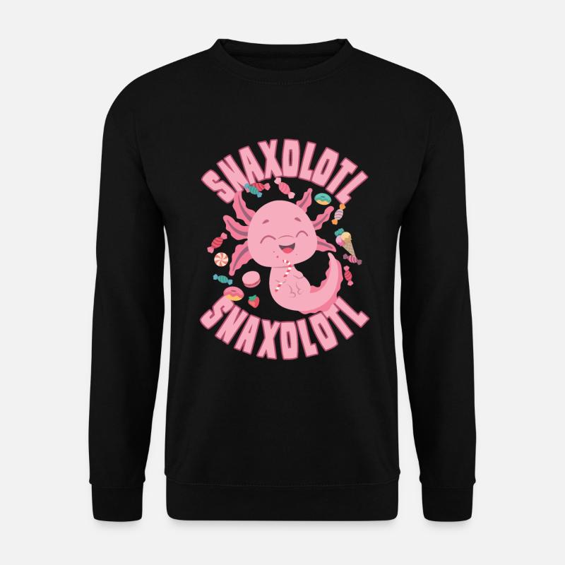 Süßer Axolotl Liebhaber Mexikanischer Salamander - Unisex Pullover - Schwarz