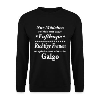 Galgo Tshirt Galgo Hund Shirt T-Shirt - Unisex Pullover - Schwarz - Vorne - Alina (178cm) & Michal (187cm)