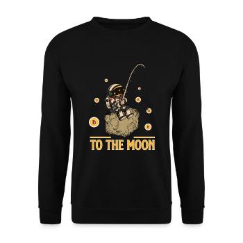 Bitcoin To The Moon - Blockchain de crypto-monnaie - Sweat-shirt Unisexe - noir - Devant - Alina (178cm) & Michal (187cm)