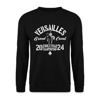Versailles Grand Canal Dressur - Unisex Pullover - Schwarz - Vorne - Alina (178cm) & Michal (187cm)
